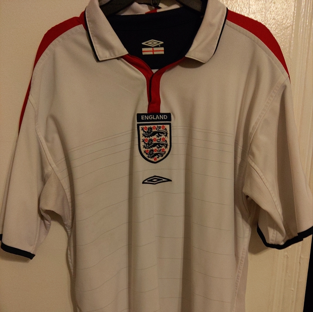Umbro England White and Red Jersey